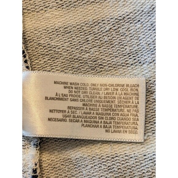 Old Navy Womens Knit Blazer Plus XXL Preppy Nautical Coastal Striped Breton Gray - Picture 6 of 7